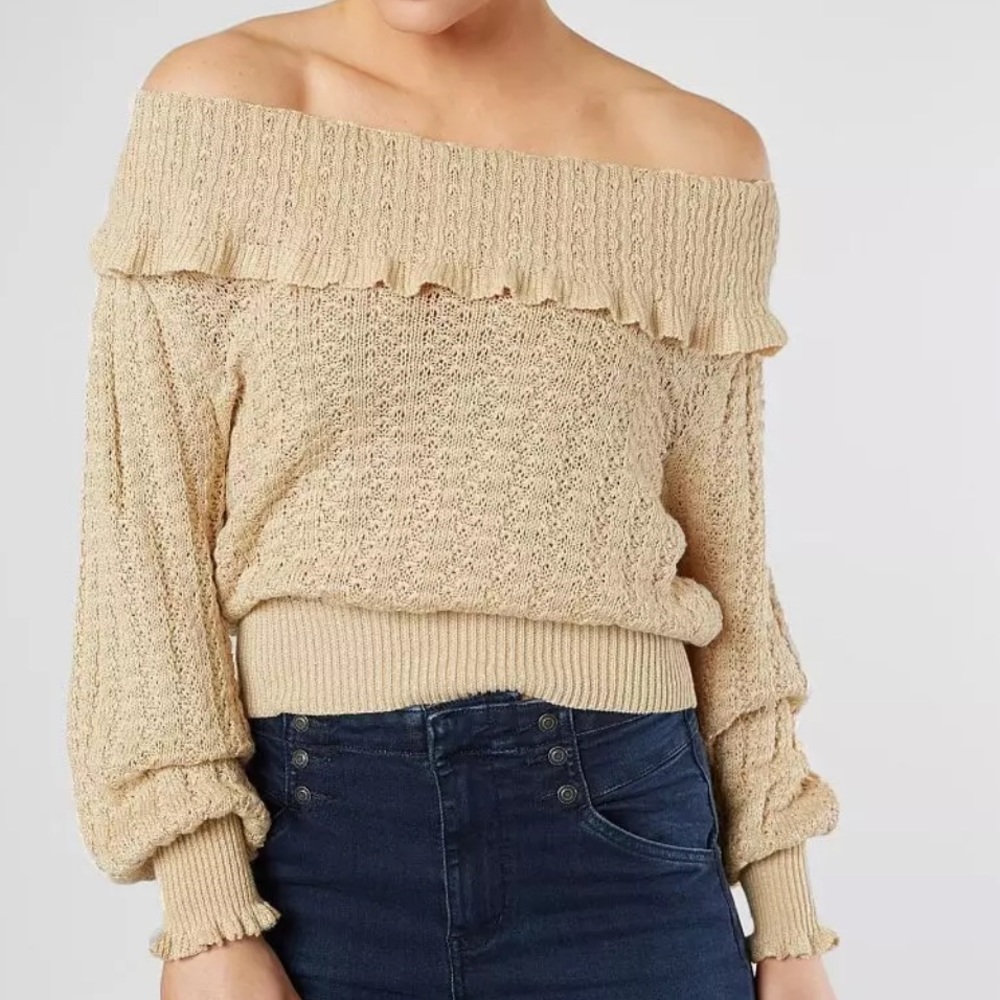 Free People Crazy In Love Ruffle Sweater
